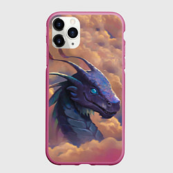Чехол iPhone 11 Pro матовый Pathfinder dragon, цвет: 3D-малиновый
