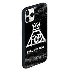 Чехол iPhone 11 Pro матовый Fall Out Boy с потертостями на темном фоне, цвет: 3D-черный — фото 2