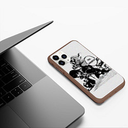 Чехол iPhone 11 Pro матовый The Monster Blue Lock, цвет: 3D-коричневый — фото 2