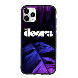 Чехол iPhone 11 Pro матовый The Doors neon monstera, цвет: 3D-черный