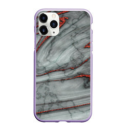 Чехол iPhone 11 Pro матовый Grey style pattern, цвет: 3D-светло-сиреневый