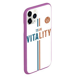 Чехол iPhone 11 Pro матовый Форма Team Vitality white, цвет: 3D-фиолетовый — фото 2