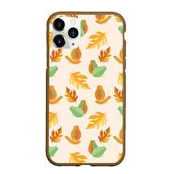 Чехол iPhone 11 Pro матовый Осенняя папайя, цвет: 3D-коричневый