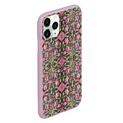 Чехол iPhone 11 Pro матовый Серо-розовый средневековый паттерн, цвет: 3D-розовый — фото 2