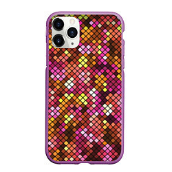 Чехол iPhone 11 Pro матовый Disco style, цвет: 3D-фиолетовый