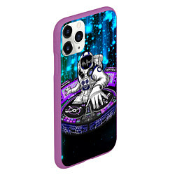 Чехол iPhone 11 Pro матовый Space DJ - neon starfall, цвет: 3D-фиолетовый — фото 2