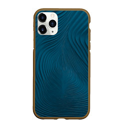 Чехол iPhone 11 Pro матовый Фантазия в синем, цвет: 3D-коричневый