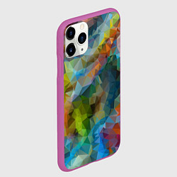 Чехол iPhone 11 Pro матовый Color pattern, цвет: 3D-фиолетовый — фото 2