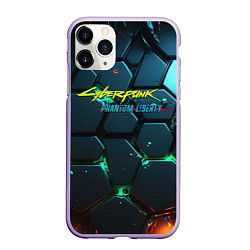 Чехол iPhone 11 Pro матовый Cyberpunk 2077 phantom liberty logo