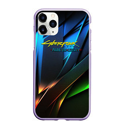 Чехол iPhone 11 Pro матовый Cyberpunk 2077 phantom liberty logo, цвет: 3D-светло-сиреневый