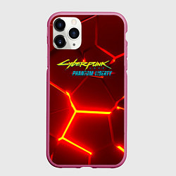 Чехол iPhone 11 Pro матовый Киберпанк призрачная свобода красный неон, цвет: 3D-малиновый