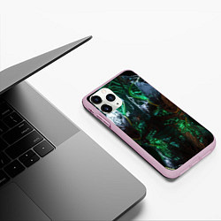 Чехол iPhone 11 Pro матовый Киберпанк торс, цвет: 3D-розовый — фото 2