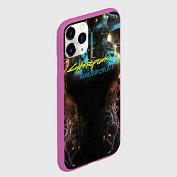 Чехол iPhone 11 Pro матовый Броня киберпанк 2077 призрачная свобода, цвет: 3D-фиолетовый — фото 2
