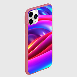 Чехол iPhone 11 Pro матовый Неоновая вязкая текстура, цвет: 3D-малиновый — фото 2