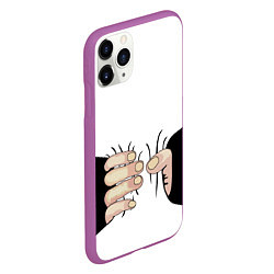 Чехол iPhone 11 Pro матовый Рука сжимает талию, цвет: 3D-фиолетовый — фото 2