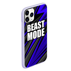 Чехол iPhone 11 Pro матовый Beast mode - синяя униформа, цвет: 3D-светло-сиреневый — фото 2