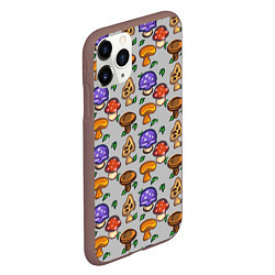 Чехол iPhone 11 Pro матовый Stardew valley - pixel mushrooms, цвет: 3D-коричневый — фото 2