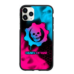 Чехол iPhone 11 Pro матовый Gears of War - neon gradient, цвет: 3D-черный
