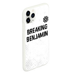 Чехол iPhone 11 Pro матовый Breaking Benjamin glitch на светлом фоне: символ с, цвет: 3D-белый — фото 2