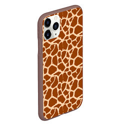 Чехол iPhone 11 Pro матовый Шкура Жирафа - Giraffe, цвет: 3D-коричневый — фото 2