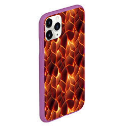Чехол iPhone 11 Pro матовый Огненная мозаичная текстура, цвет: 3D-фиолетовый — фото 2