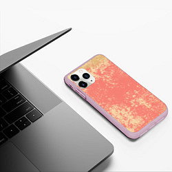 Чехол iPhone 11 Pro матовый Crema pattern, цвет: 3D-розовый — фото 2