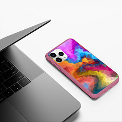 Чехол iPhone 11 Pro матовый Super colors, цвет: 3D-малиновый — фото 2