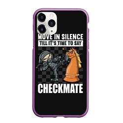 Чехол iPhone 11 Pro матовый Checkmat от ниндзя, цвет: 3D-фиолетовый