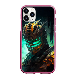 Чехол iPhone 11 Pro матовый Dead Space horror, цвет: 3D-малиновый