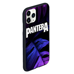 Чехол iPhone 11 Pro матовый Pantera neon monstera, цвет: 3D-черный — фото 2