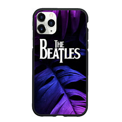 Чехол iPhone 11 Pro матовый The Beatles neon monstera, цвет: 3D-черный