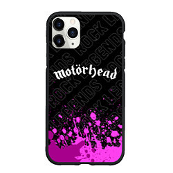 Чехол iPhone 11 Pro матовый Motorhead rock legends: символ сверху, цвет: 3D-черный