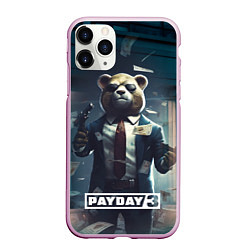 Чехол iPhone 11 Pro матовый Payday 3 bear, цвет: 3D-розовый