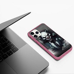 Чехол iPhone 11 Pro матовый Payday 3 wolf, цвет: 3D-малиновый — фото 2