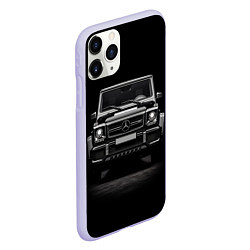 Чехол iPhone 11 Pro матовый Чёрный Гелендваген, цвет: 3D-светло-сиреневый — фото 2