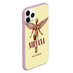 Чехол iPhone 11 Pro матовый Nirvana - In utero, цвет: 3D-розовый — фото 2