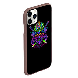 Чехол iPhone 11 Pro матовый Vaporwave CyberSamurai, цвет: 3D-коричневый — фото 2