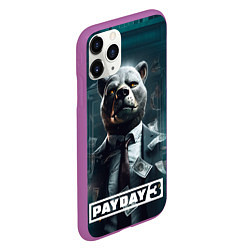 Чехол iPhone 11 Pro матовый Payday 3 bear, цвет: 3D-фиолетовый — фото 2