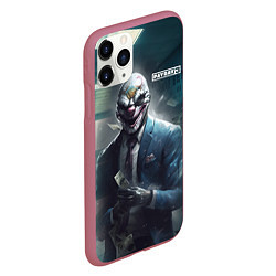 Чехол iPhone 11 Pro матовый Payday 3 mask, цвет: 3D-малиновый — фото 2