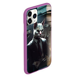 Чехол iPhone 11 Pro матовый Payday 3 cat bank, цвет: 3D-фиолетовый — фото 2