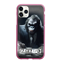 Чехол iPhone 11 Pro матовый Payday 3 big gorilla, цвет: 3D-малиновый