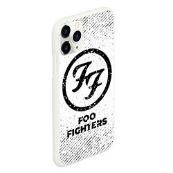 Чехол iPhone 11 Pro матовый Foo Fighters с потертостями на светлом фоне, цвет: 3D-белый — фото 2