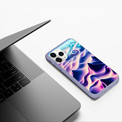 Чехол iPhone 11 Pro матовый Морское дно абстракция, цвет: 3D-светло-сиреневый — фото 2