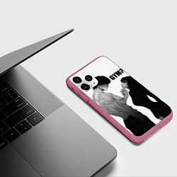 Чехол iPhone 11 Pro матовый Gym?, цвет: 3D-малиновый — фото 2