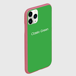 Чехол iPhone 11 Pro матовый Classic Green, цвет: 3D-малиновый — фото 2
