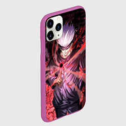 Чехол iPhone 11 Pro матовый Годжо Сатору red, цвет: 3D-фиолетовый — фото 2