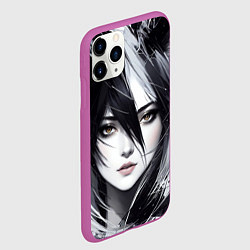 Чехол iPhone 11 Pro матовый Аниме девушка-лиса, цвет: 3D-фиолетовый — фото 2