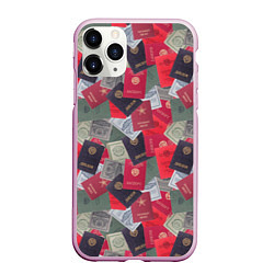 Чехол iPhone 11 Pro матовый Документы Советского Союза, цвет: 3D-розовый