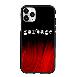 Чехол iPhone 11 Pro матовый Garbage red plasma, цвет: 3D-черный