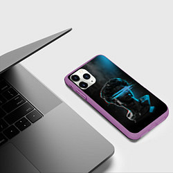 Чехол iPhone 11 Pro матовый Давид Микеланджело - дым, цвет: 3D-фиолетовый — фото 2